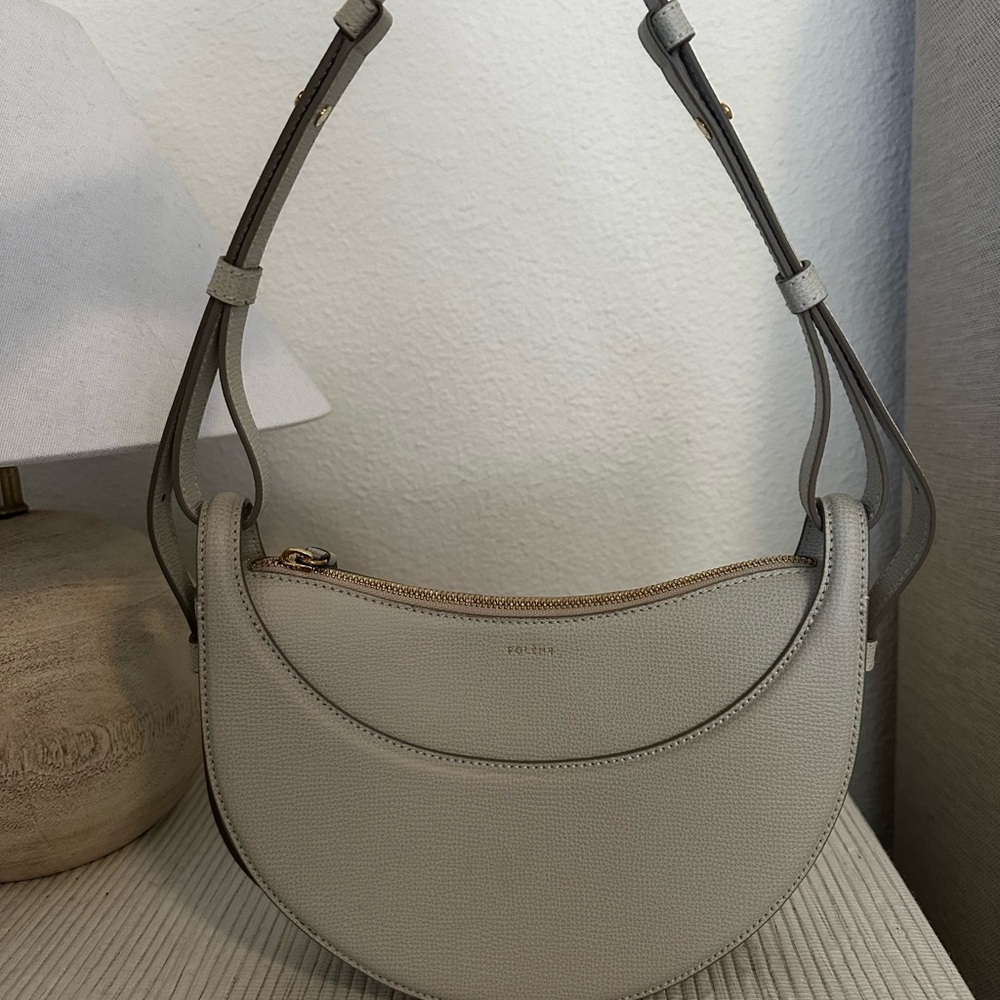 Polene Numero Dix Cream Leather Shoulder/Crossbody Bag